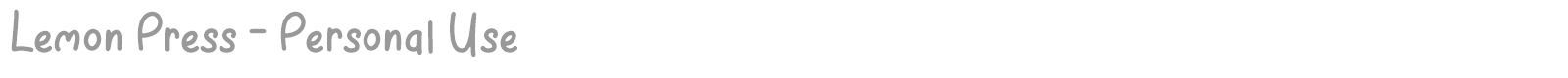 Lemon Press font preview